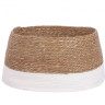 Корзина джутовая под елку 58х26 см, коричневая с белой полосой, арт. 86499