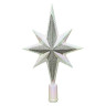 Верхушка Рождественская Звезда 25,5 см., белая, пластик, арт. 029175