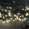 Светодиодная гирлянда Rich LED 20 м 2-канальная, 200 LED, 220 В, теплая белая, черный провод, соединяемая, арт. RL-T20C2-B/WW
