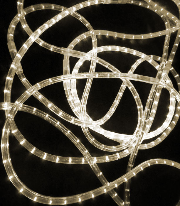 Светодиодный дюралайт Rich LED, 2-х проводной, тепло белый, кратность резки 0,5 метра,  диаметр 13 мм, 24 В, 100 м, арт. RL-DL-2WH-100-24-WW