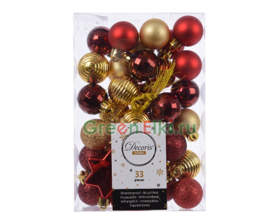 Набор пластиковых украшений Россыпь радости, 33 шт., mix цветов и текстур Kaemingk