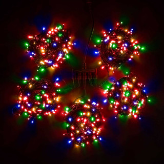 Комплект гирлянд, 5x20 м., 900 LED-ламп, черн. пр., мульти, LaitCom, арт. KFT900-2W11-1M 03-073