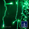 Светодиодная бахрома Rich LED, 3*0.5 м, зеленая, прозрачный провод, арт. RL-i3*0.5-T/G