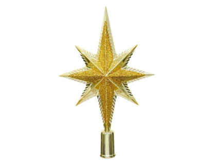 Верхушка Рождественская Звезда 25,5 см., перламутровая, пластик, арт. 029176