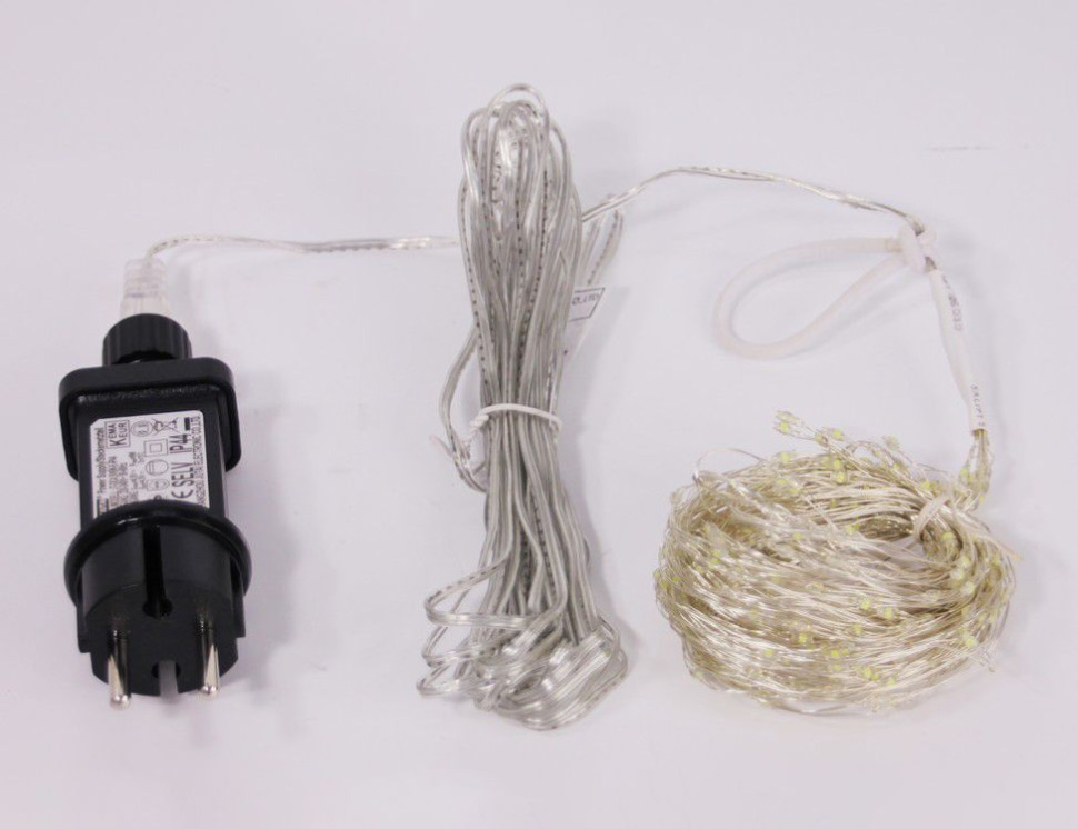 Электрогирлянда Звездный Ёлочный Дождик 16*2.4+5 м, 832 micro LED-огней, мерцание, тепло белый, Kaemingk, арт. 496144