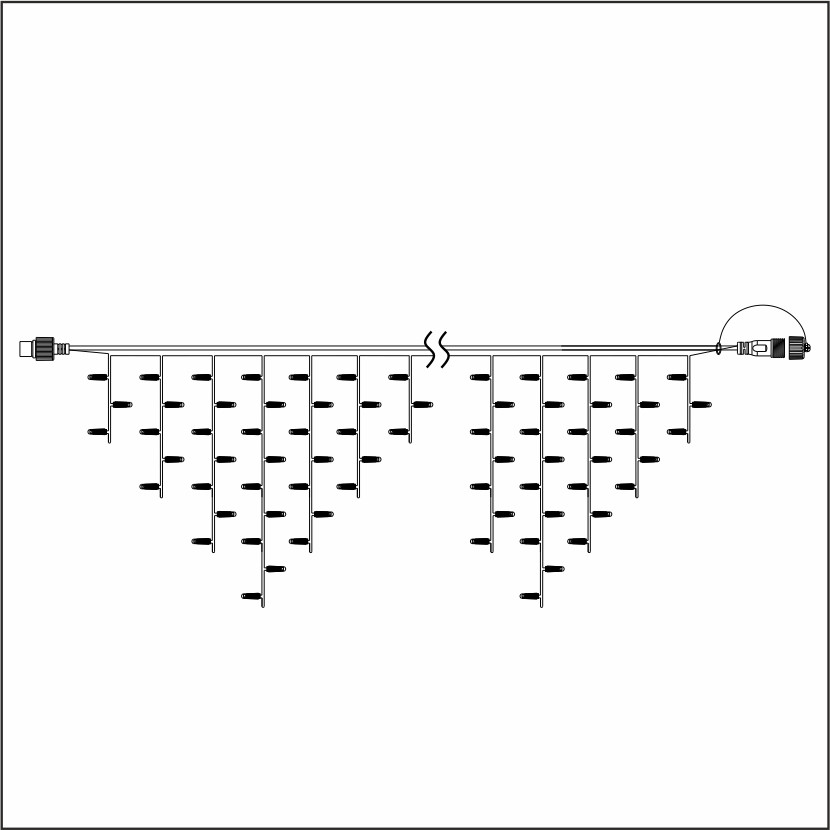 Электрогирлянда Бахрома ALEDUS 3x0.9 м, прозрачный провод, ПВХ, синий, арт. i-TP-3x0.9M-B