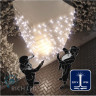 Светодиодная гирлянда Rich LED 10 м, 100 LED, 220 В, соединяемая, мерцающая, белая, белый провод, арт. RL-S10CF-220V-W/W