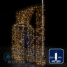 Светодиодный занавес Rich LED 2*3 м, влагозащитный колпачок, тепло-белый, белый провод, арт. RL-C2*3-CW/WW