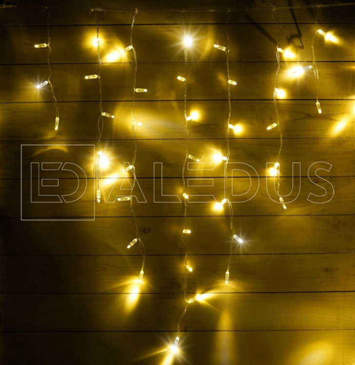 Электрогирлянда Бахрома ALEDUS 3x0.9 м, прозрачный провод, ПВХ, теплый белый, с мерцанием, арт. i-TP-3x0.9M-WW/F