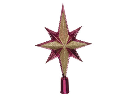 Верхушка Рождественская Звезда 25,5 см., магнолия, пластик, арт. 029182