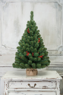 Искусственная ель Верона с красными ягодами 90 см., арт. 67090