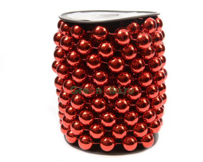 Бусы пластиковые Горошек XL 14 мм.*5 м., красные, Kaemingk, арт. 167303