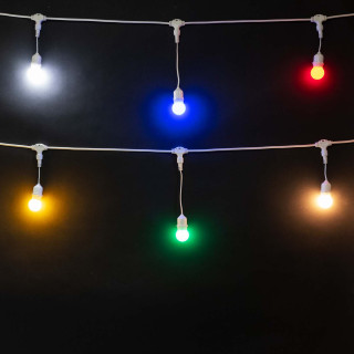 Электрогирлянда системы Unibelt Cafe, 5 м., белый пр., шаг 25 см., LaitCom, арт. UNICa5/25-8-2 22-263