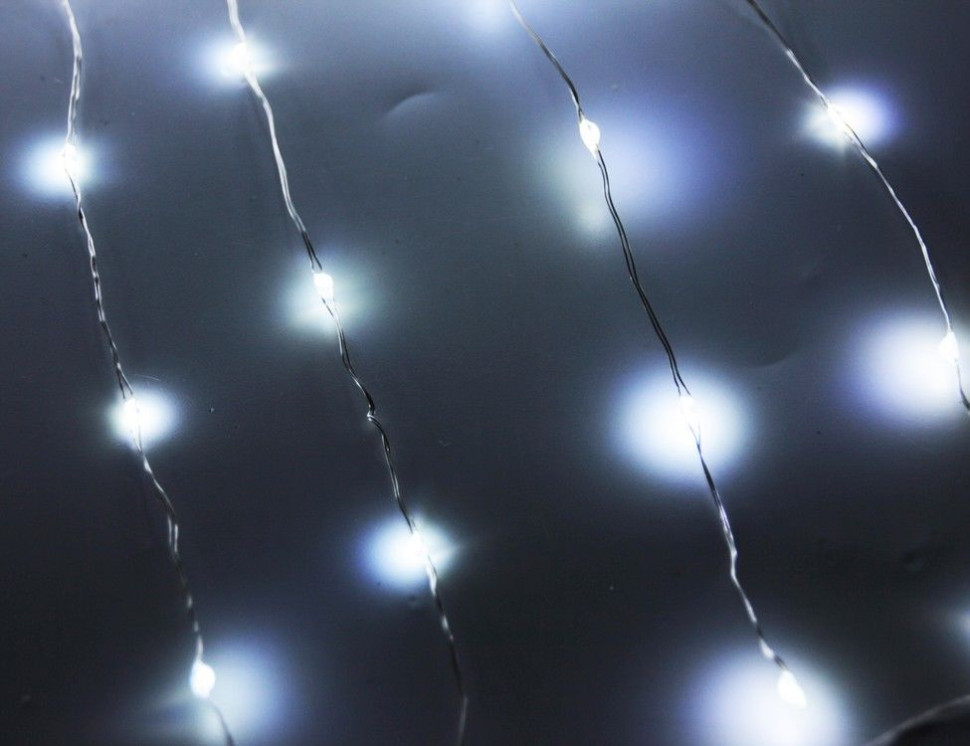 Электрогирлянда Звездный Ёлочный Дождик 16*2.1+5 м, 672 micro LED-огней, холодный белый, Kaemingk, арт. 496155