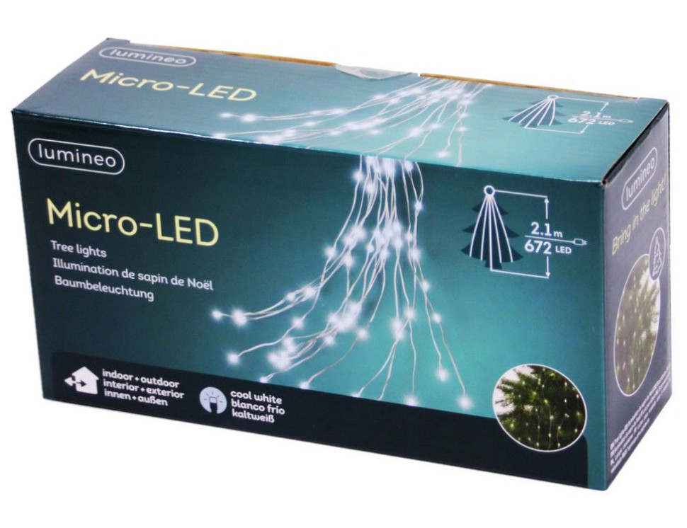 Электрогирлянда Звездный Ёлочный Дождик 16*2.1+5 м, 672 micro LED-огней, холодный белый, Kaemingk, арт. 496155