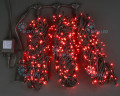 Светодиодная гирлянда Rich LED 3 Нити по 20 м с 2-х канальным контр., 600 LED, 24 В, красная, черный провод, арт. RL-T3*20N2-B/R