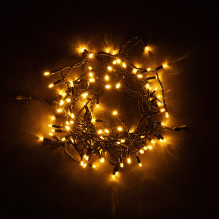 Светодиодная нить с колпачком, 24V, 10 м., PVC , чёрный пр., желтый, LaitCom, арт. PST100CAP-11-1Y 05-274 