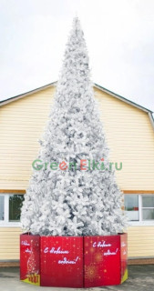 Ель ствольная уличная Альпийская белая 14 м, пвх-пленка