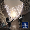 Светодиодная гирлянда Rich LED 10 м, 100 LED, 220 В, соединяемая, мерцающая, белый резиновый провод, белая, арт. RL-S10CF-220V-RW/W