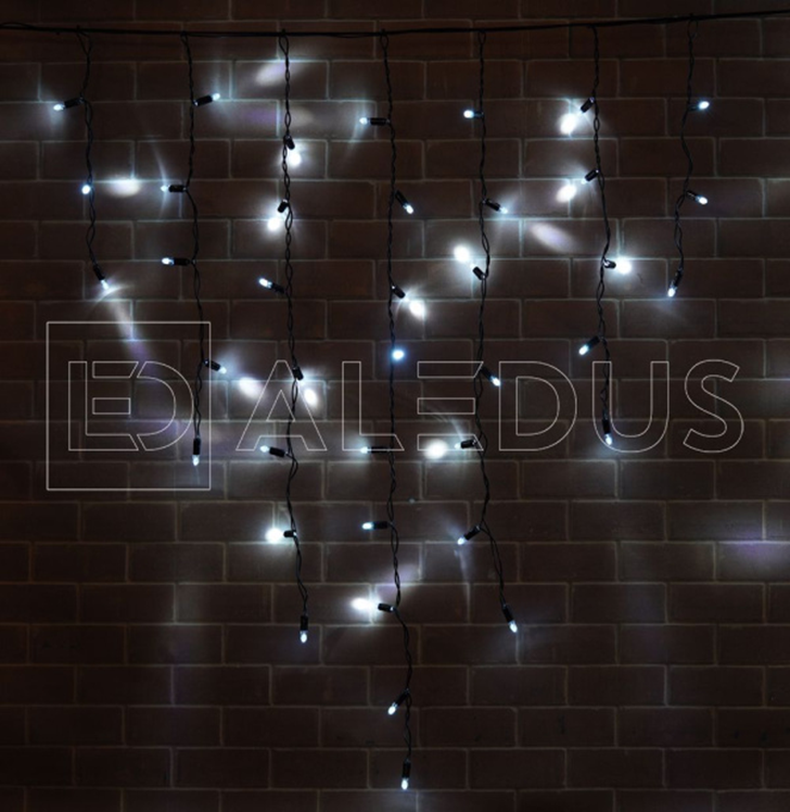 Электрогирлянда Бахрома ALEDUS 3x0.9 м, черный провод, ПВХ, белый, арт. i-BP-3x0.9M-W