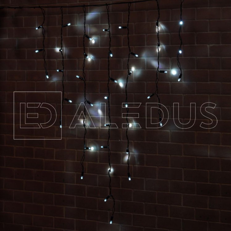 Электрогирлянда Бахрома ALEDUS 3x0.9 м, черный провод, ПВХ, белый, арт. i-BP-3x0.9M-W