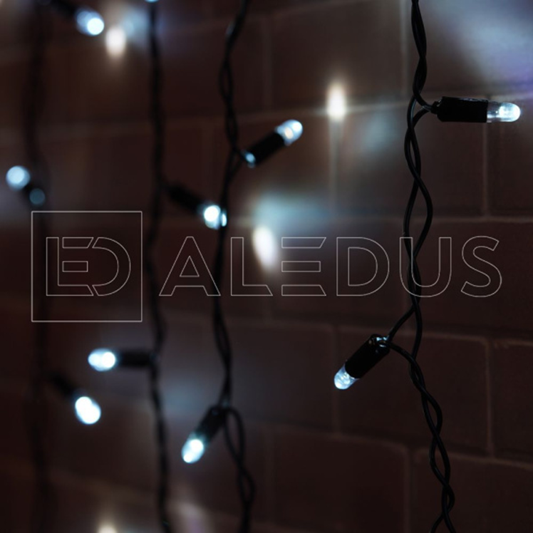 Электрогирлянда Бахрома ALEDUS 3x0.9 м, черный провод, ПВХ, белый, арт. i-BP-3x0.9M-W