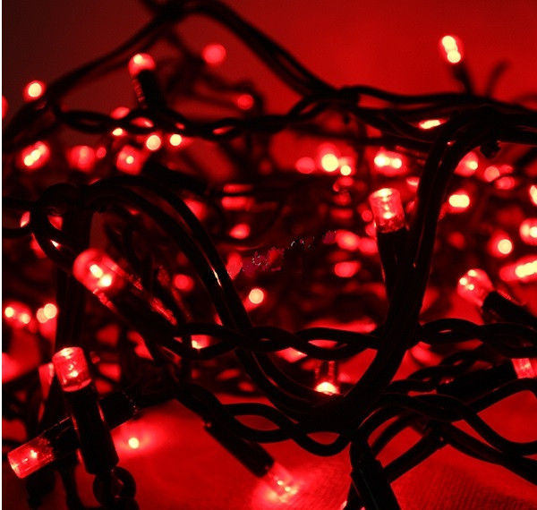 Светодиодная нить, 10 м., 72 LED, 24V, каучук, черн. пр., красный, Laitcom, арт. LL72-1-1R 04-082