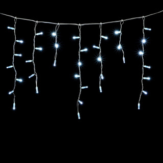 Светодиодная гирлянда Бахрома с колпачком, 3,1х0,5 м., с мерцанием, прозр. пр., белый, LaitCom, арт. PIL120BLWCAP-10-2W 02-240