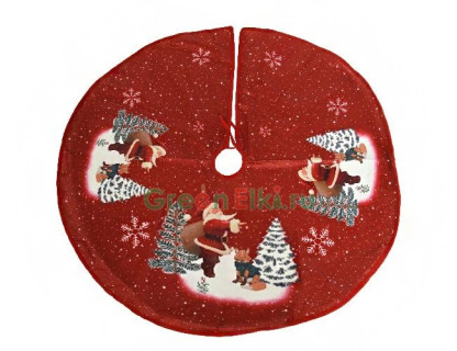 Декоративное покрывало под елку Теплая Радость - Санта 110 см, арт. 611616-санта