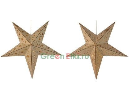 Звезда на подвеске Вудди 40 см, 10 LED-огней, Kaemingk, арт. 162133