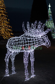  Светодиодная фигура Лось, высота 2,4 м