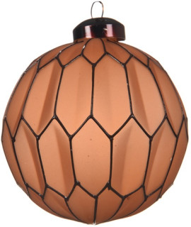 Набор стеклянных шаров Лоренцо 80 мм, шоколадный, 3 шт, Kaemingk арт. 061030/2