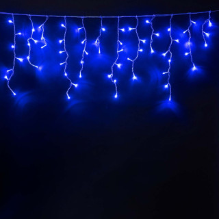 Светодиодная гирлянда Бахрома с колпачком, 3,1х0,5 м., с мерцанием, прозр. пр., синий, LaitCom, арт. PIL120BLWCAP-10-2B 02-242