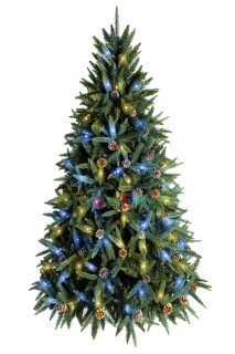 Искусственная ель Классико премиум с Led лампочками, мерцающая 210 см.