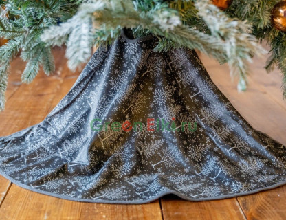 Декоративное покрывало под елку Winter Forest серое 95 см, арт. 168632