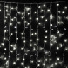 Светодиодный занавес, 3х2 м., без Т-коннектора, прозр. пр., белый, мерцание, LaitCom, арт. PCL601NOTBLW-10-2W 01-230