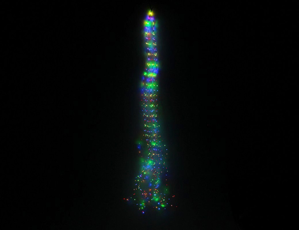 Электрогирлянда Звездный Ёлочный Дождик 16*2.4+5 м, 832 micro LED-огней, mix, Kaemingk, арт. 496153