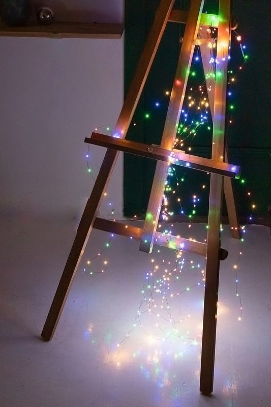 Электрогирлянда Звездный Ёлочный Дождик 16*2.4+5 м, 832 micro LED-огней, mix, Kaemingk, арт. 496153