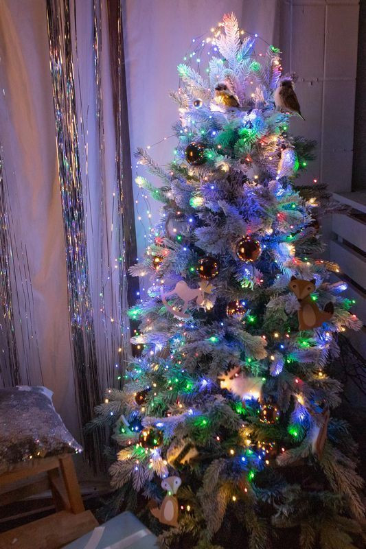 Электрогирлянда Звездный Ёлочный Дождик 16*2.4+5 м, 832 micro LED-огней, mix, Kaemingk, арт. 496153