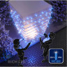 Светодиодная гирлянда Rich LED 10 м, 100 LED, 220 В, соединяемая, мерцающая, синий резиновый провод, синяя, арт. RL-S10CF-220V-RB/B