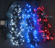 Светодиодная гирлянда Rich LED 3 Нити по 20 м с 2-х канальным контр., 600 LED, 24 В, триколор, черный провод, арт. RL-T3*20N2-B/WBR