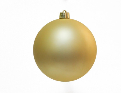 Пластиковый шар 250 мм., золотой, матовый, арт. 906446