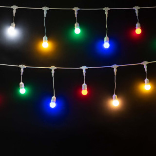 Электрогирлянда системы Unibelt Cafe, 10 м., белый пр., шаг 50 см., LaitCom, арт. UNICa10/50-8-2 22-267