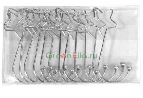 Крючки для елочных игрушек Luxury, 2.1х5 см, упаковка 12 шт, в ассортименте, Kaemingk, арт. 150092