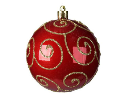 Набор пластиковых шаров Кружевное очарование 80 мм., 12 шт., Kaemingk, арт. 025939