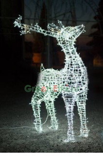 Светодиодная фигура Олень Резвый, высота 2,3 м.