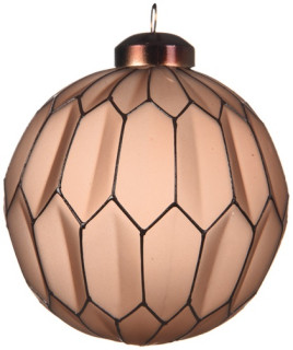 Набор стеклянных шаров Лоренцо 80 мм, миндальный, 3 шт, Kaemingk арт. 061030/3