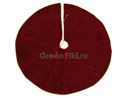 Декоративное покрывало под елку Звездный Уют бордовое 120 см, арт. 611180-бордовая