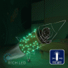 Светодиодная гирлянда Rich LED 10 м, 100 LED, 24В, соединяемая, влагозащитный колпачек, зеленая, мерцающая, прозрачный провод, арт. RL-S10CF-24V-CT/G