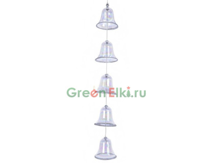 Подвеска Радужные колокольчики 5х30 см., стекло, прозрачно-радужный, Kaemingk, арт. 121237